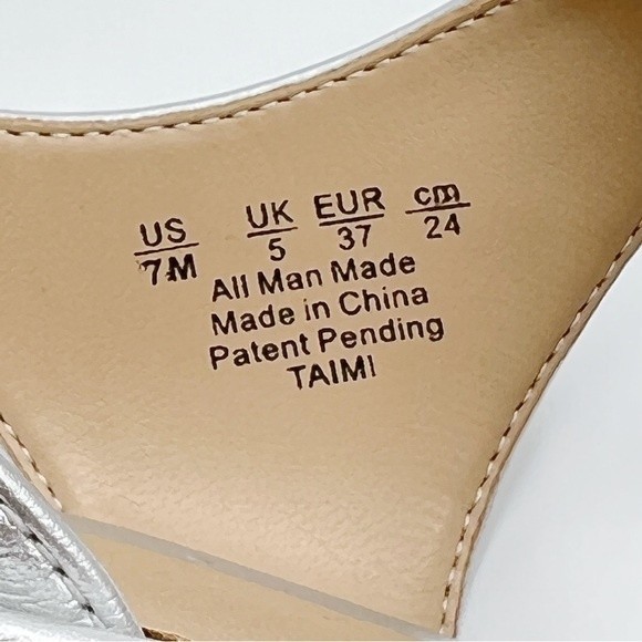 Naturalizer‎ Women's Silver Metallic Glitter Taimi Strappy Dress Sandal Heels 7 - Picture 15 of 15